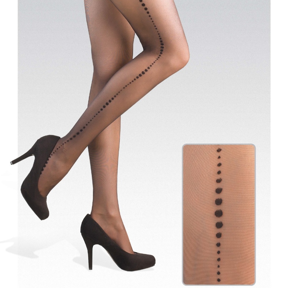 Conte Lira 20 Den - Fantasy Thin Women's Tights with a line of large dots